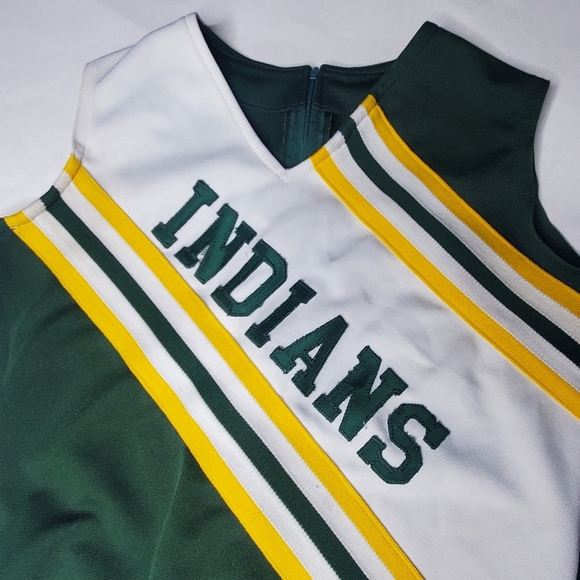 Vintage Cheerleading Top Green Indians XS - Picture 3 of 8